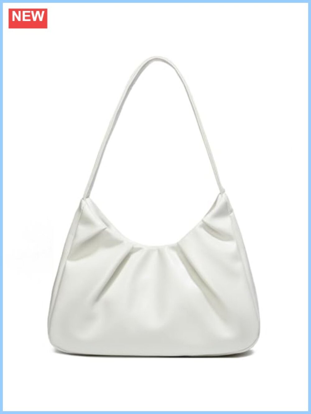 Small Retro Hobo Shoulder Bag Vegan Leather Underarm Purse